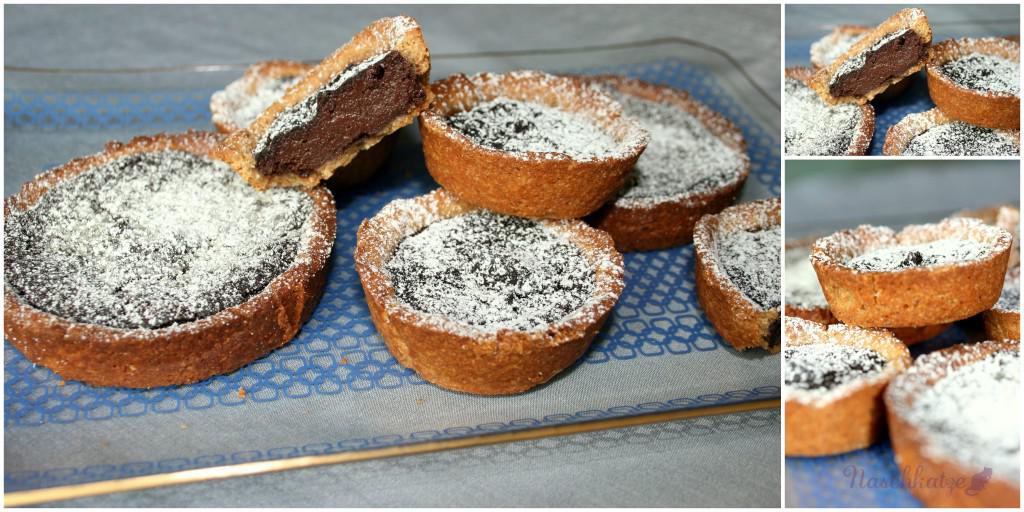 Schoko-Tartelettes mit Vollkorn-Mascobado-Mürbteig (1)