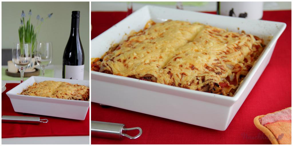 Lasagne mit Blumenkohlhack und Hüttenkäse1