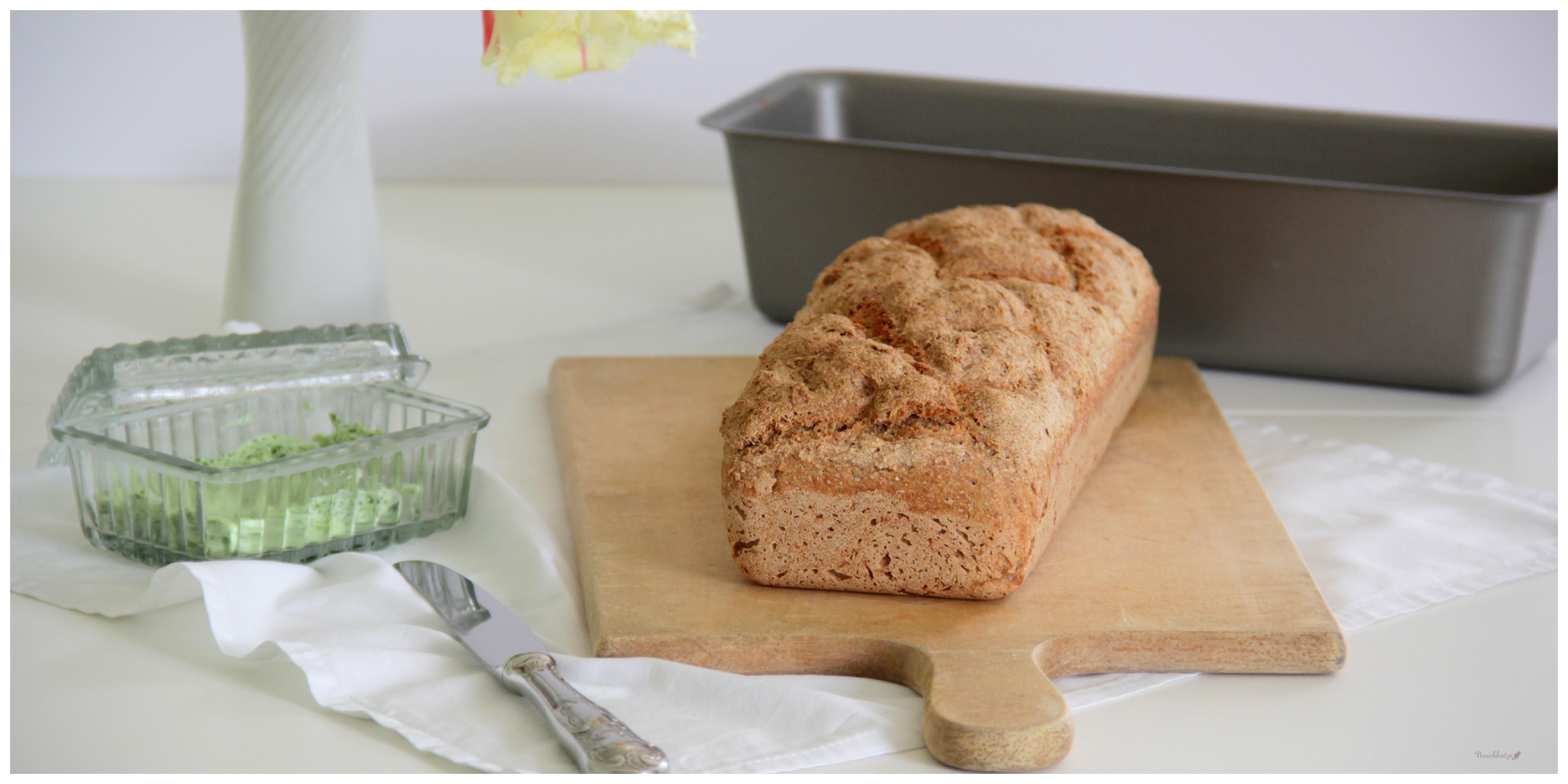 Vollkorn-Hefebrot (vegan) & Bärlauchbutter