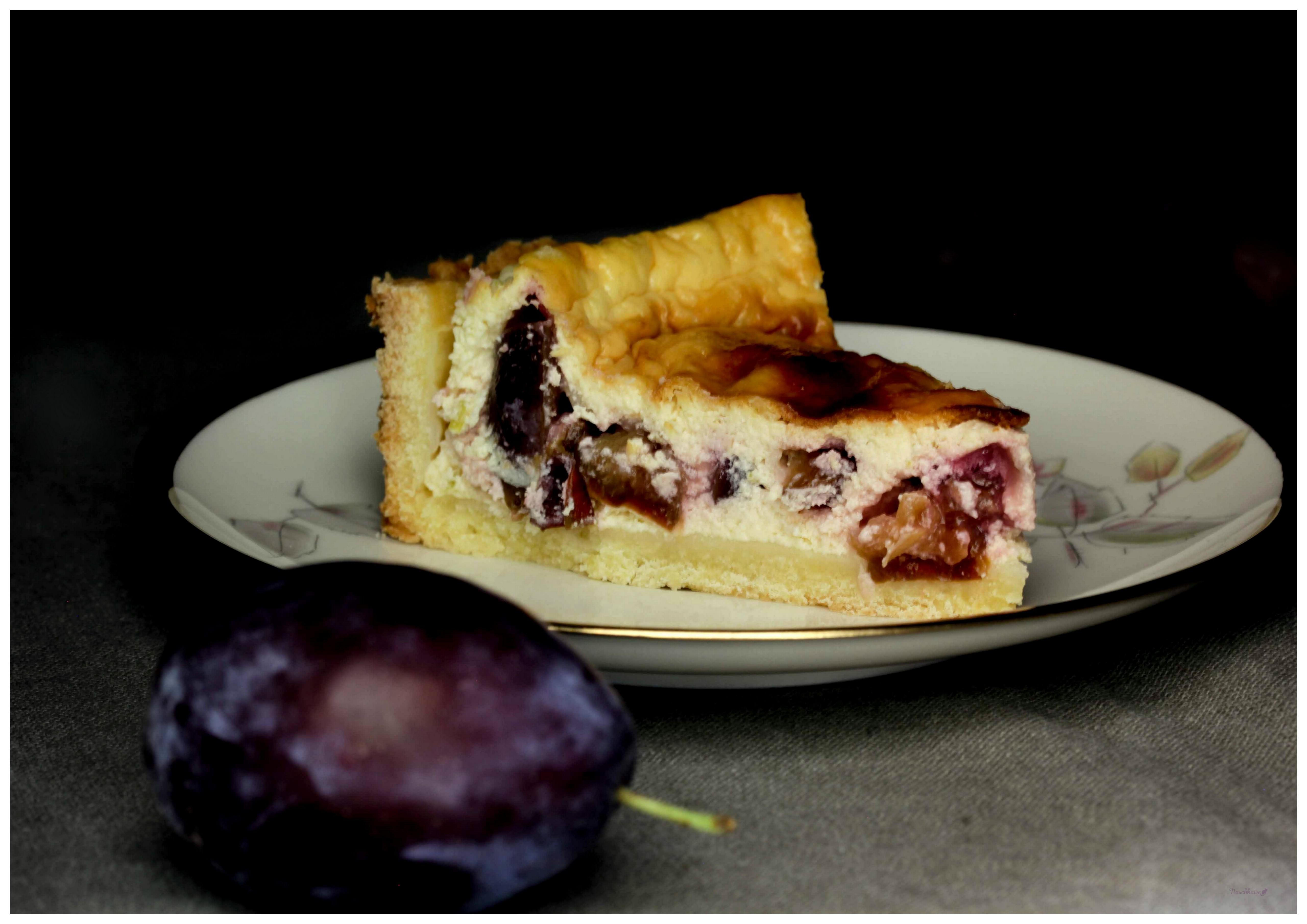 Kleiner Käsekuchen mit Zwetschgen & Kokosblütenzucker