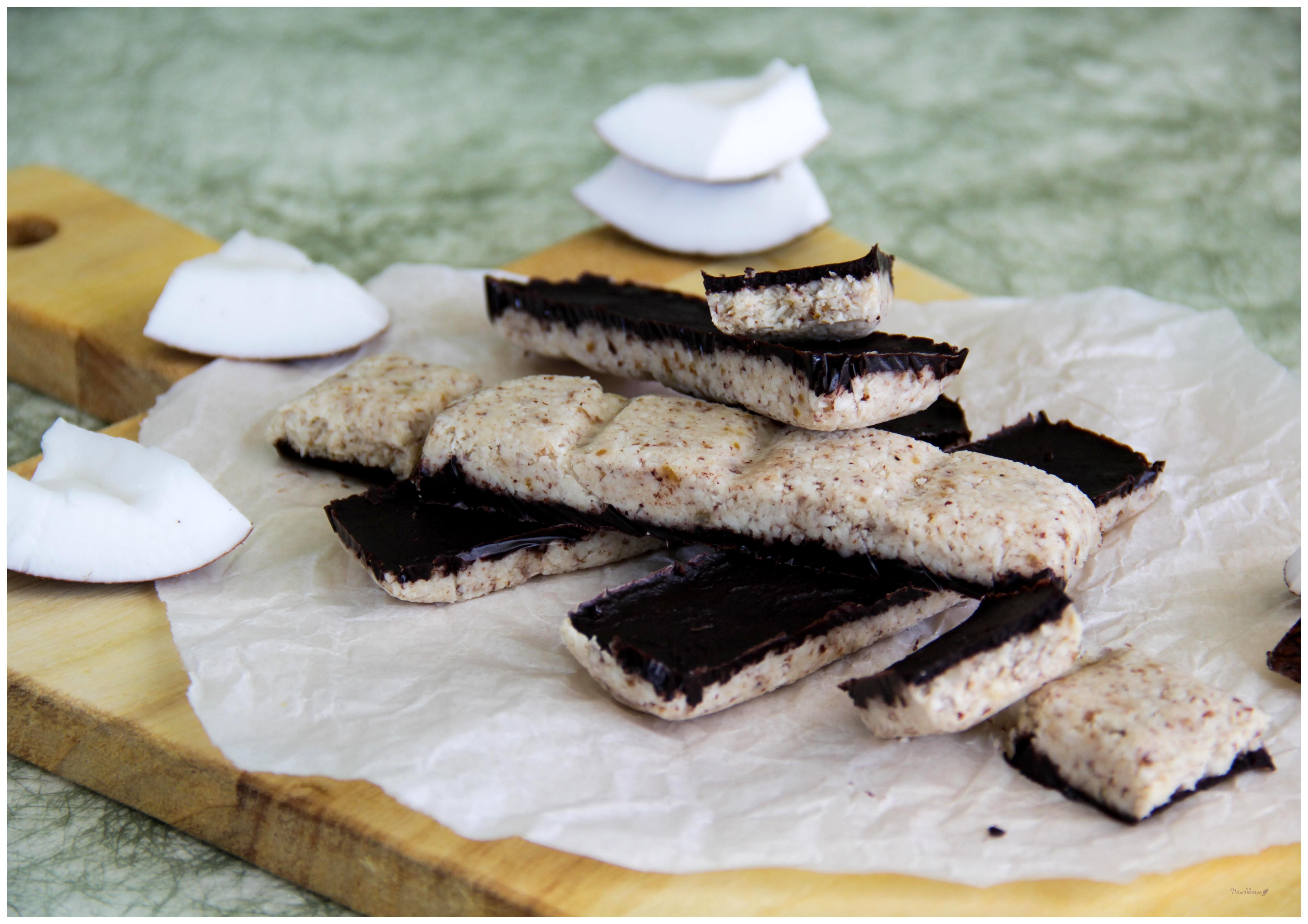 Selbstgemachte Bounty-Riegel