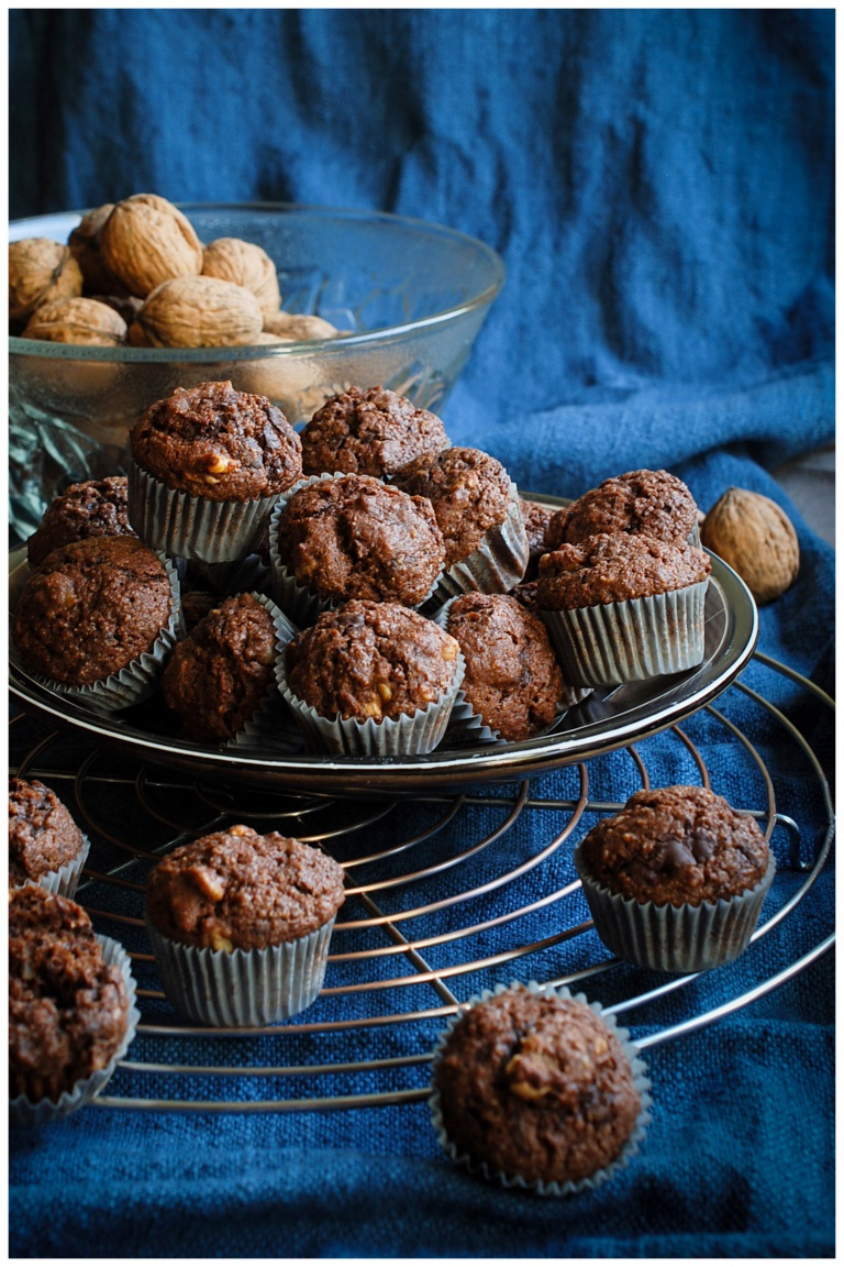 Hochge-Nuss: Kleine Walnuss-Schoko-Muffins – Naschkatze Hochge-Nuss: Kleine Walnuss-Schoko-Muffins – Naschkatze