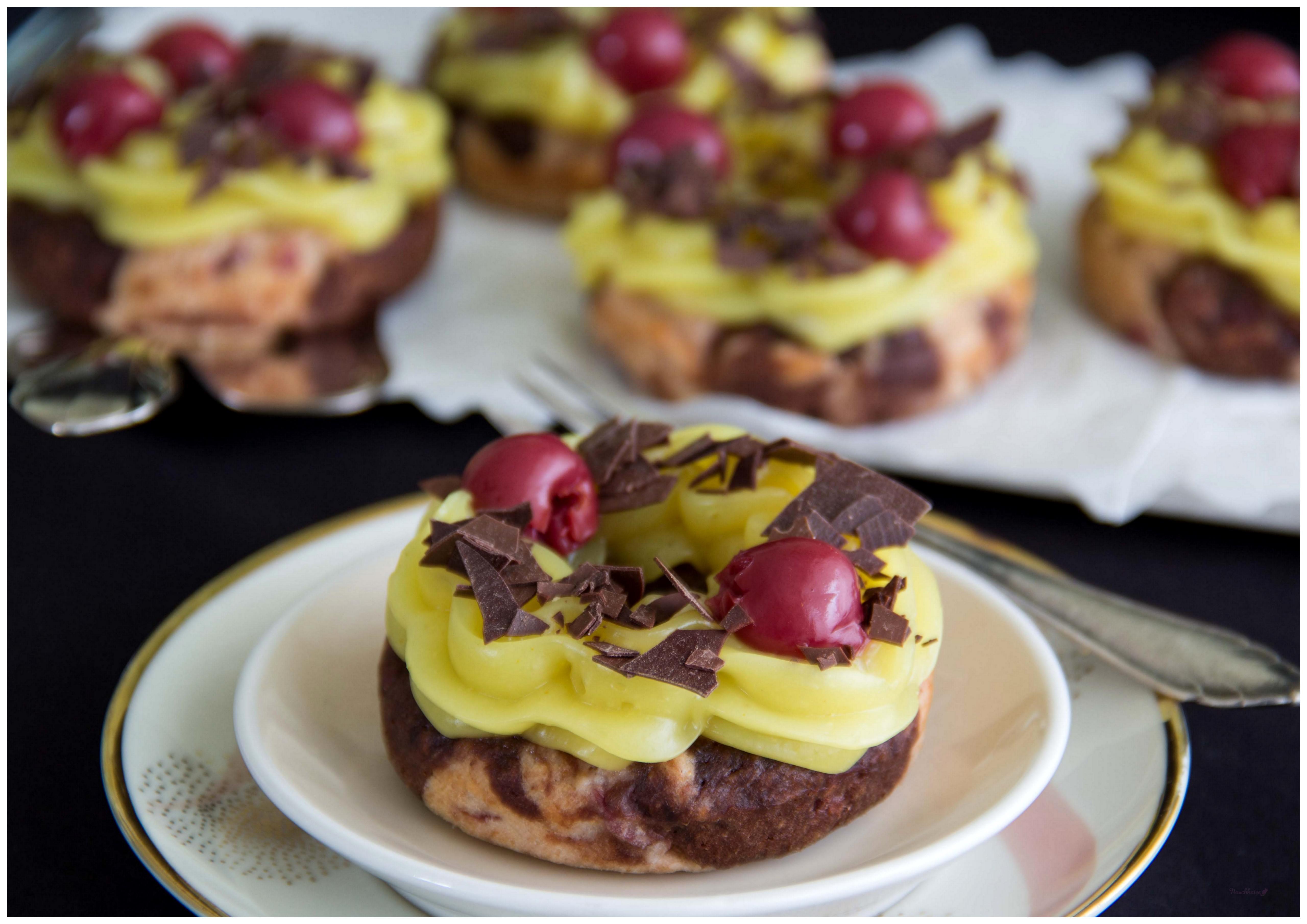 Donauwellen-Donuts aus dem Ofen