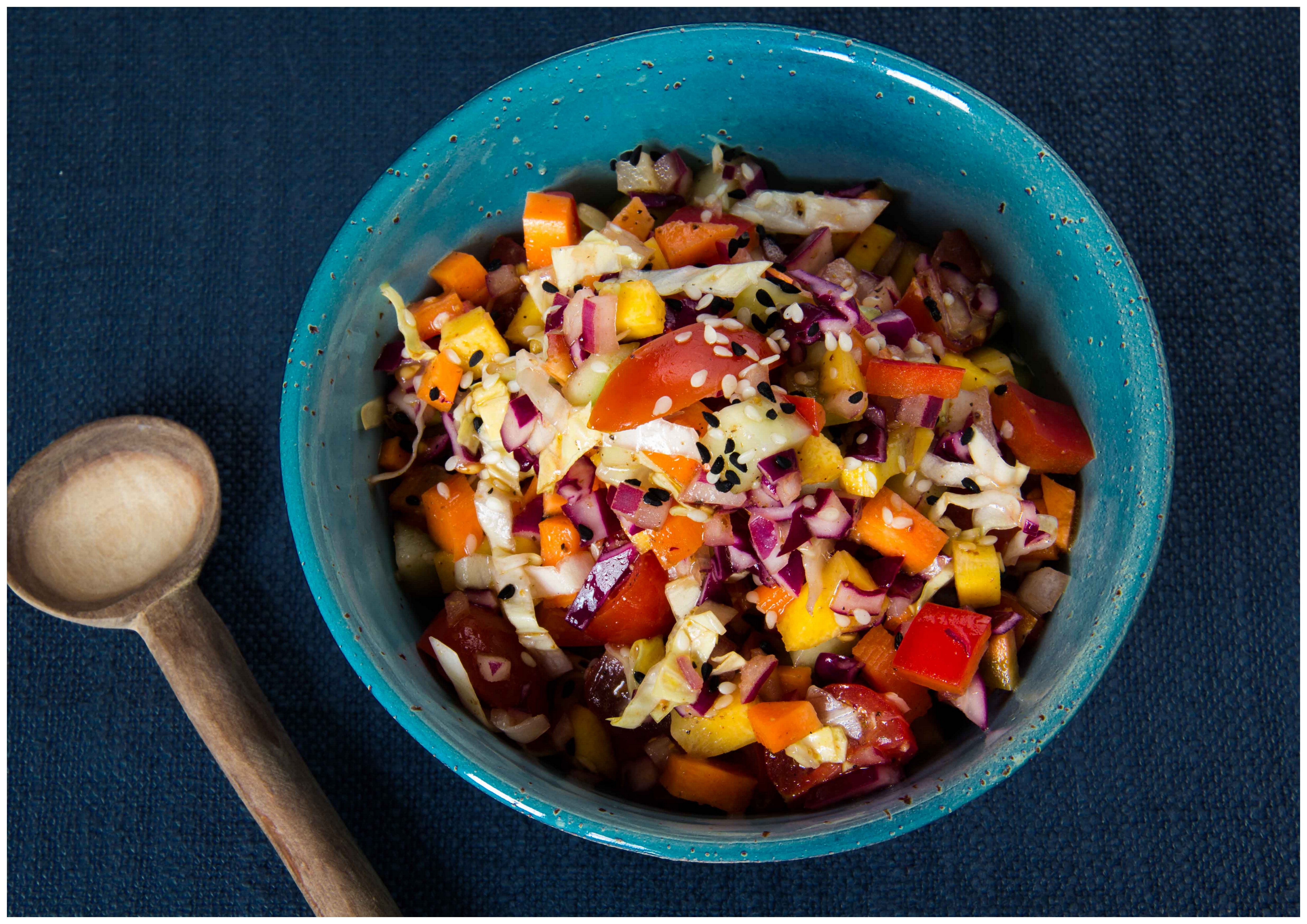 Bunter Rohkostsalat „Indische Art“