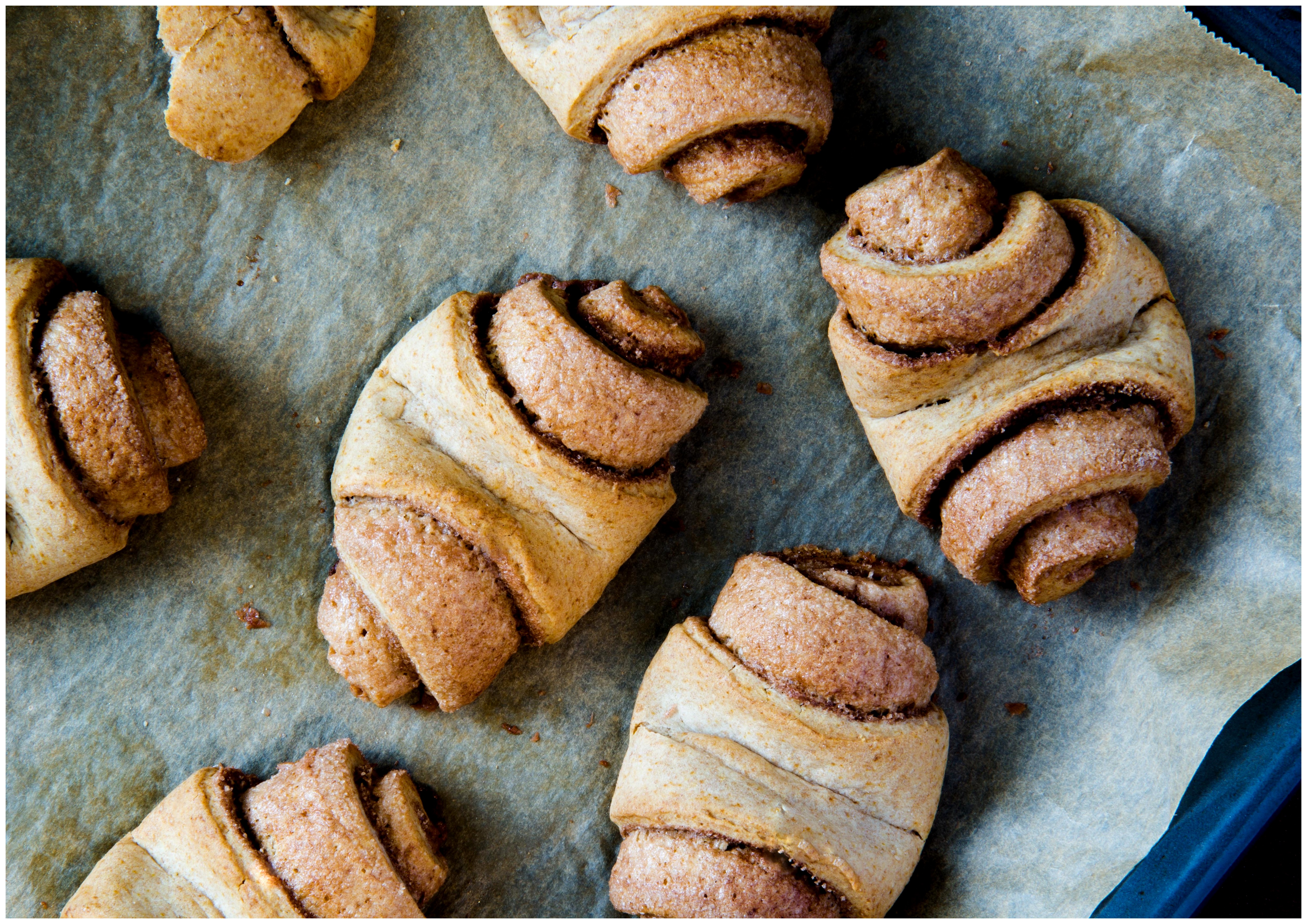 Schnelle Franzbrötchen mit Vollkorn