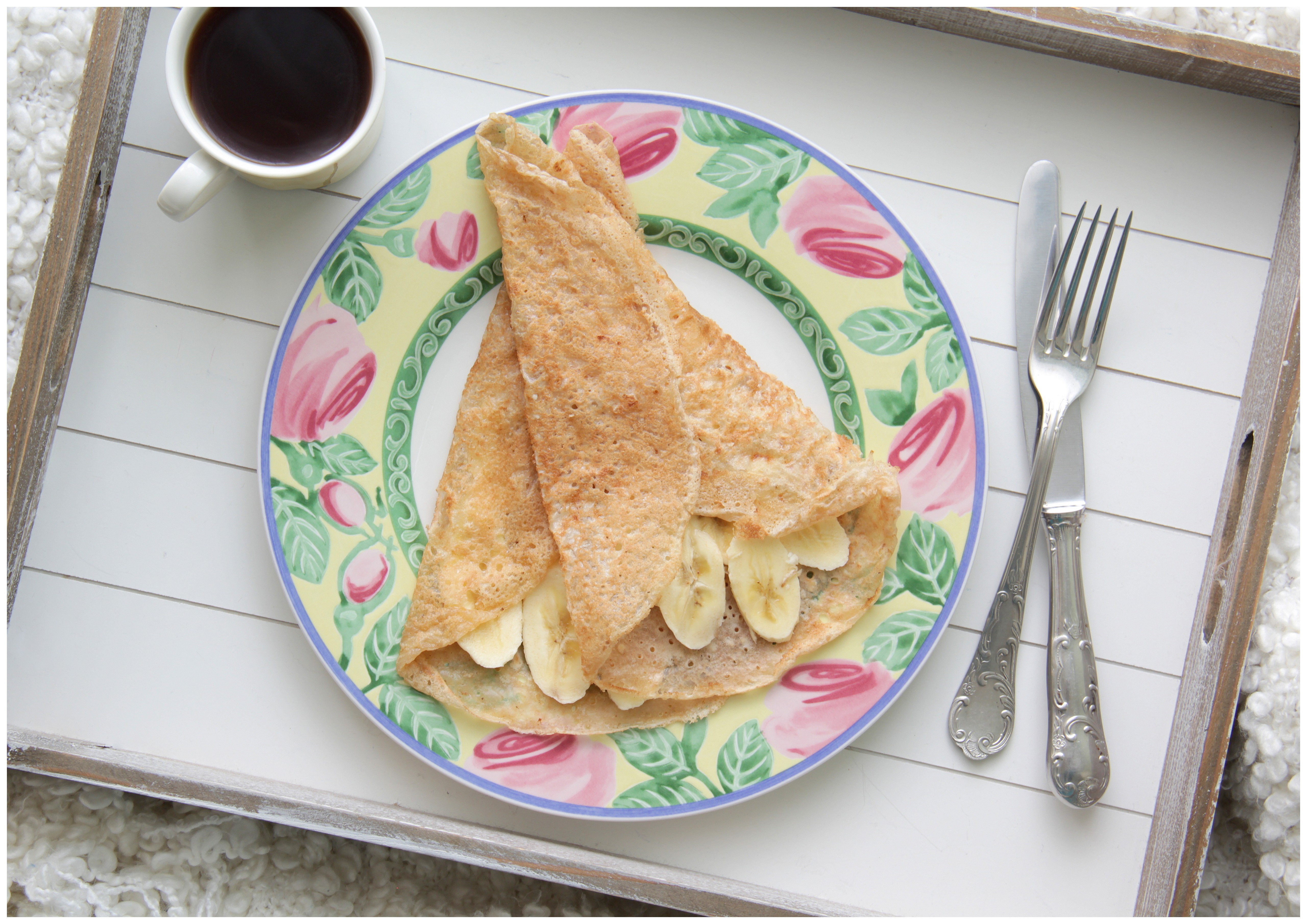 Tapioka-Crêpes mit Banane