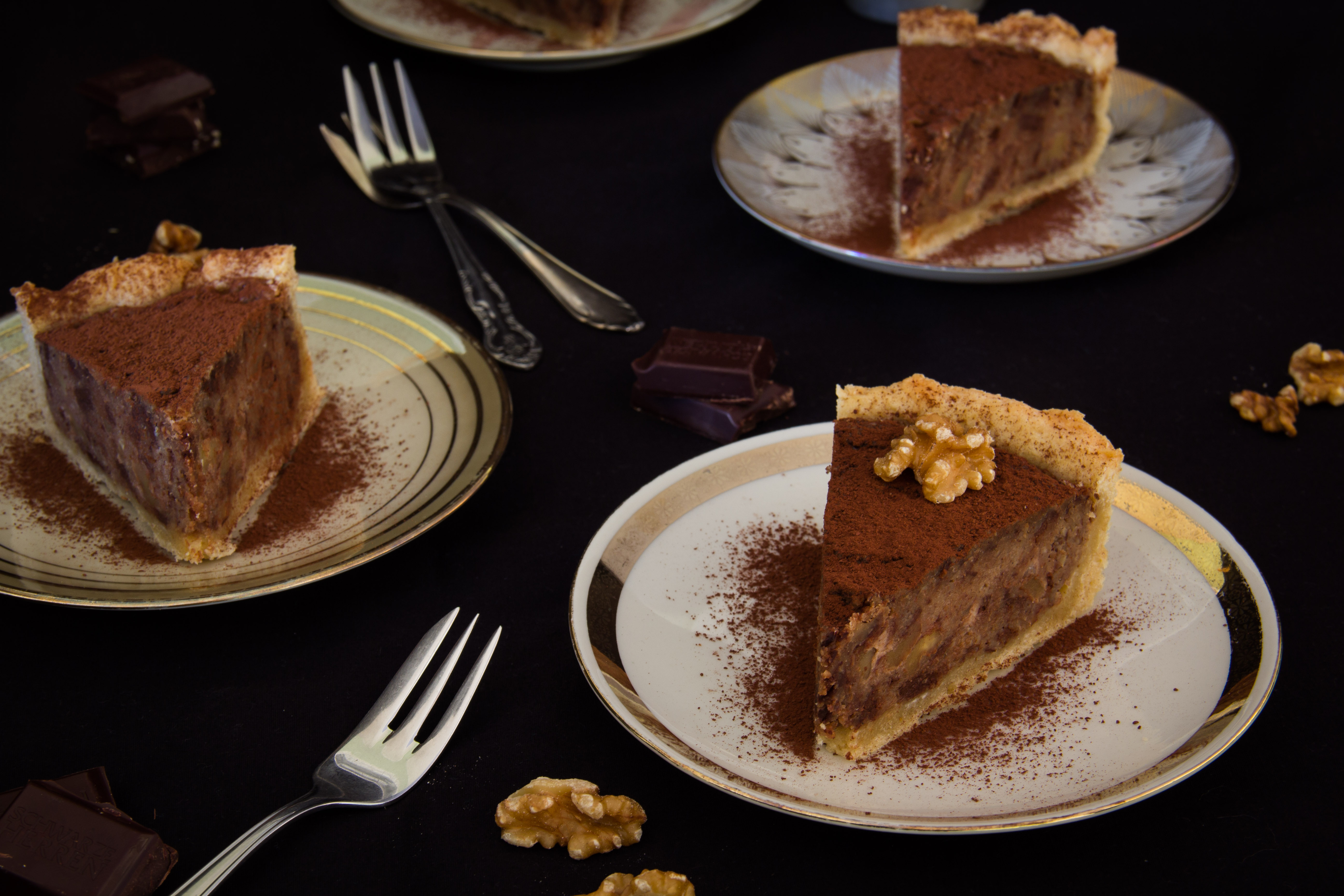 Seelenfutter gegen Herbstwetter: Schoko-Nuss-Tarte (vegan)