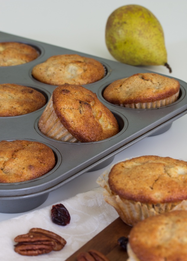 Naschkatze: Pekan-Birnen-Muffins mit Cranberries Naschkatze: Pekan-Birnen-Muffins mit Cranberries