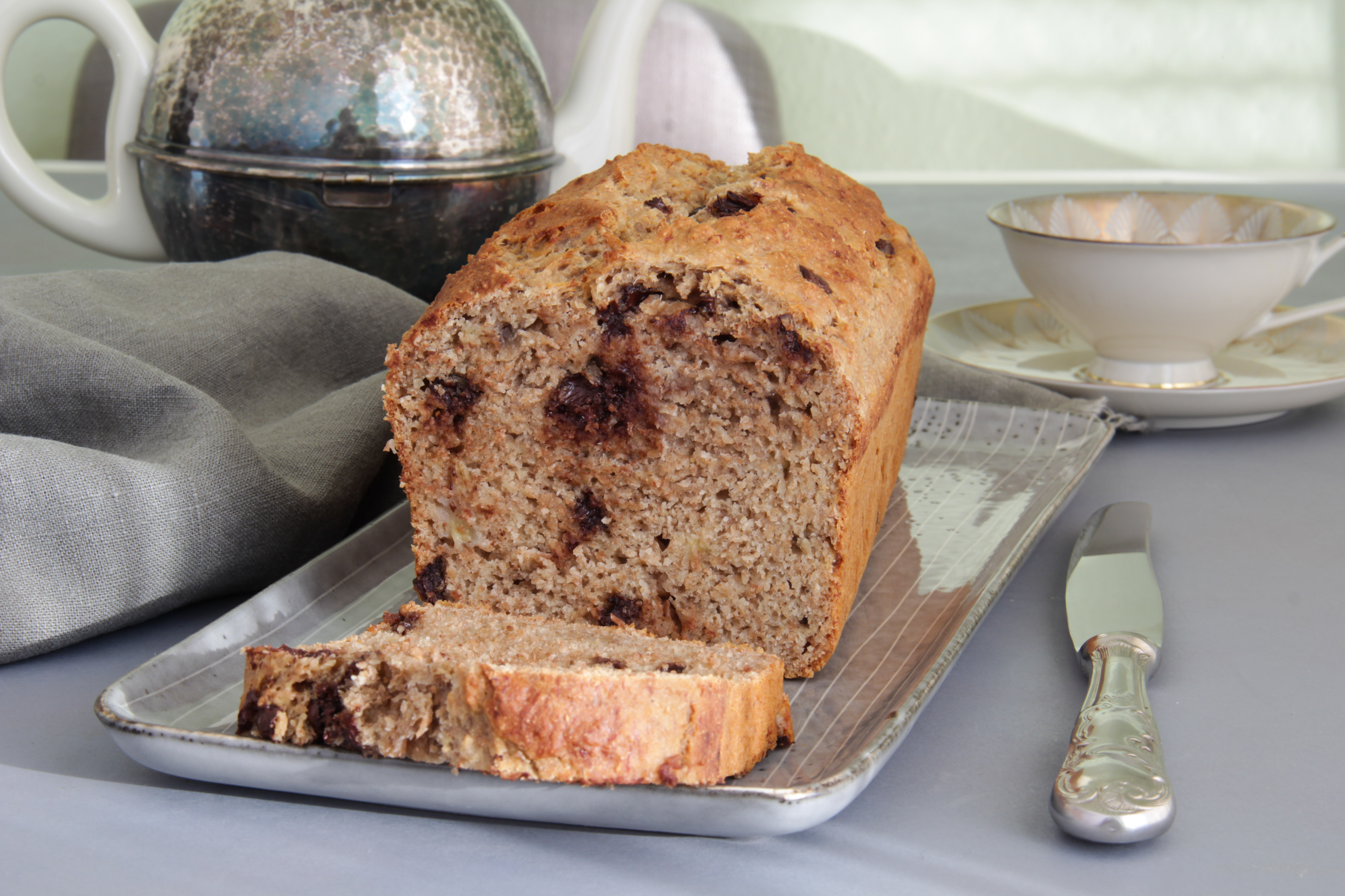 Bananenbrot mit Vollkorn & Ahornsirup (vegan)