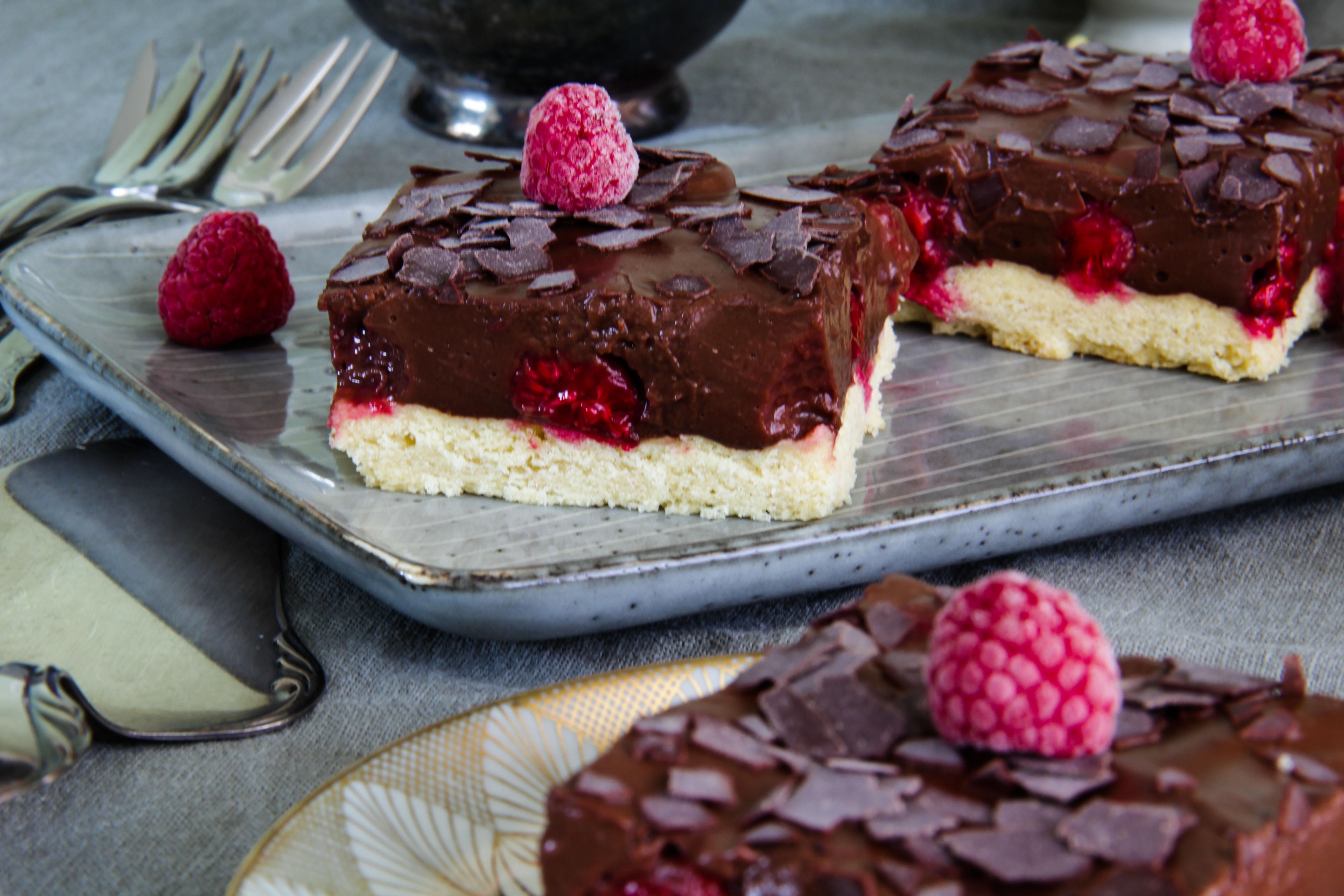 Schokotarte mit Himbeeren (vegan) (3)