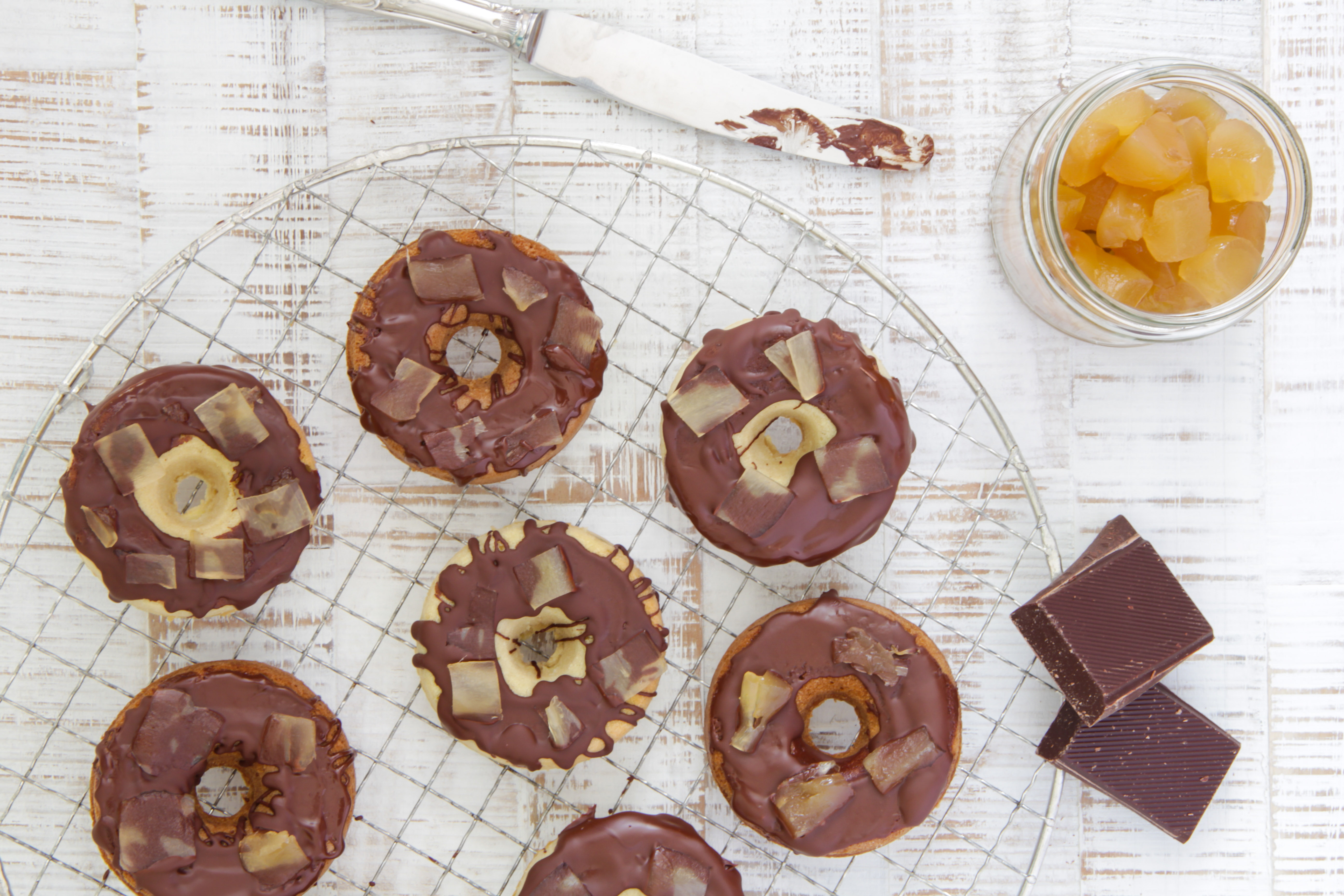 Donuts (aus dem Ofen ) mit Ingwer & Apfel