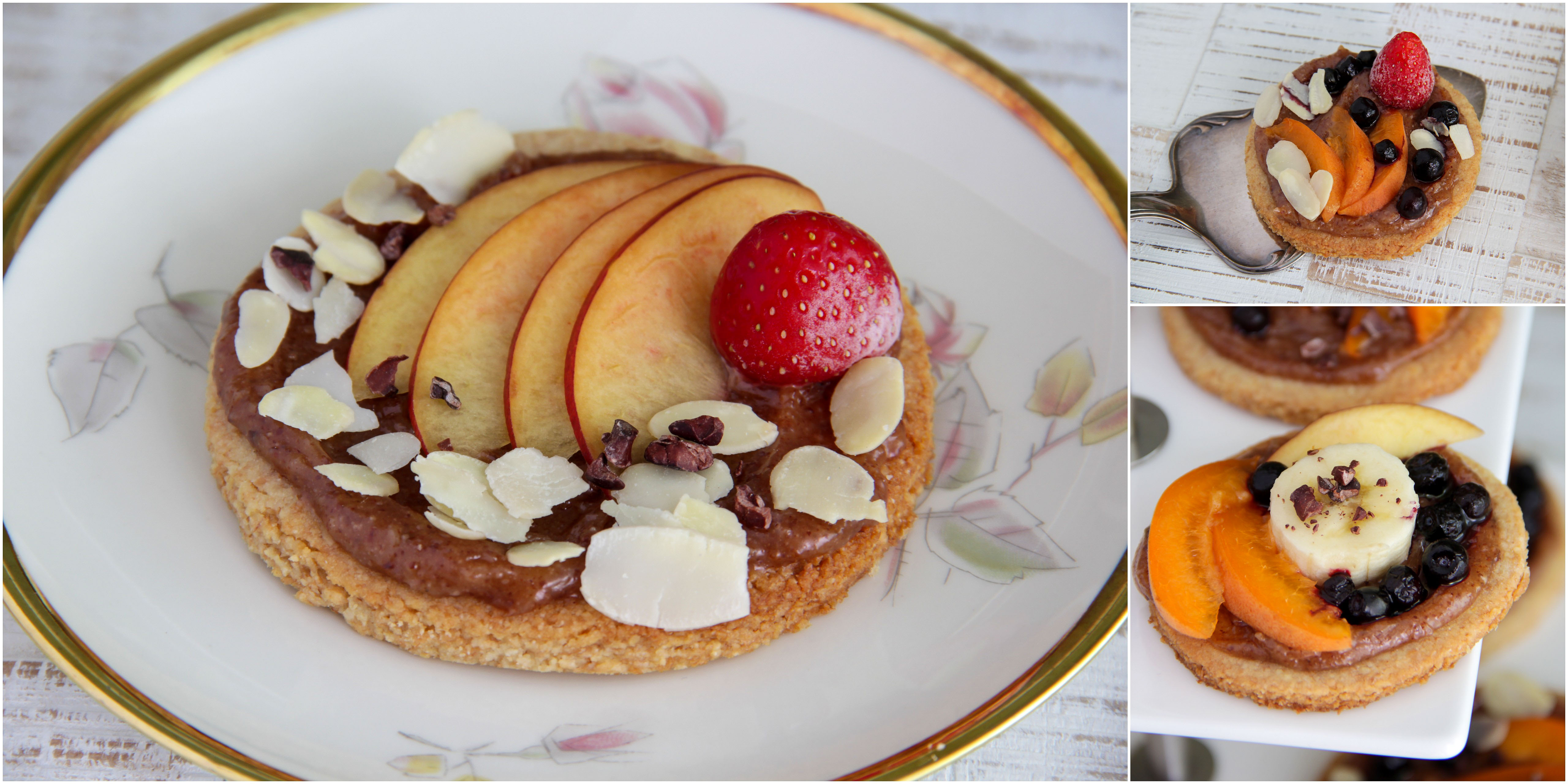 Mini-Obst-Tartes mit Vollkorn-Mandel-Boden & Mandelcreme