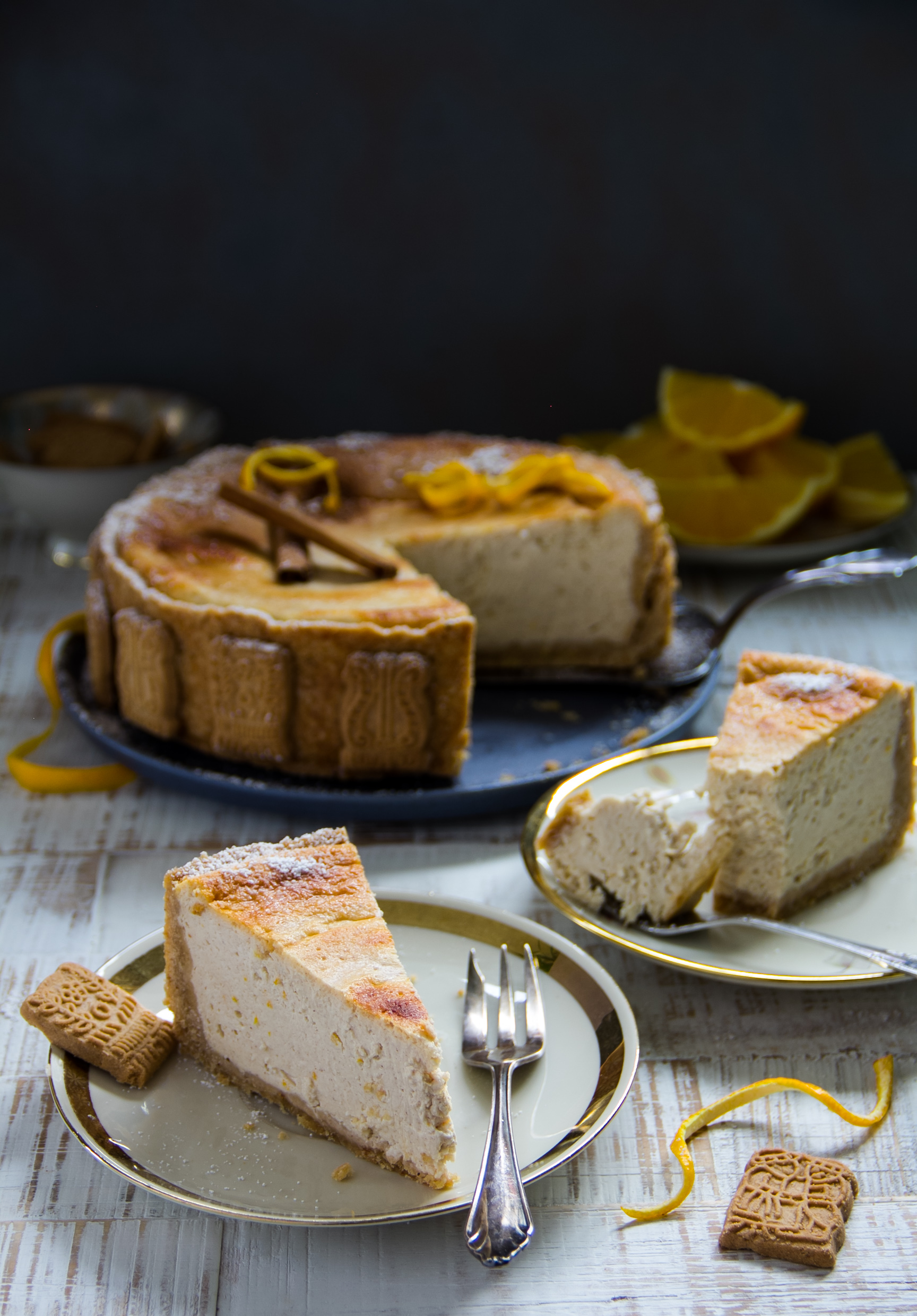 Naschkatze: Winterlicher Käsekuchen mit Orange, Zimt & Spekulatius Naschkatze: Winterlicher Käsekuchen mit Orange, Zimt & Spekulatius