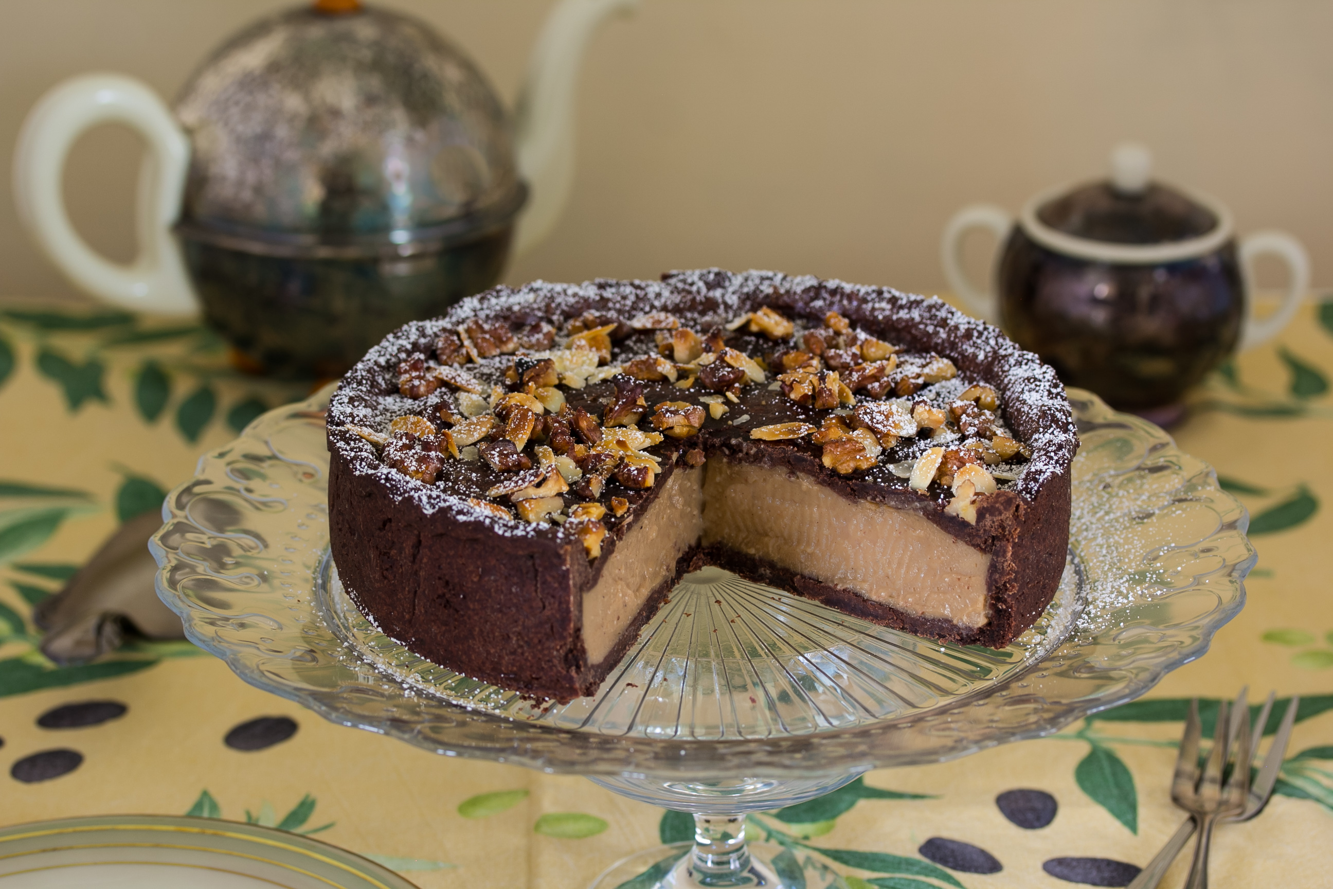 Torta del nonno – Schokomürbekuchen mit Kaffeecreme