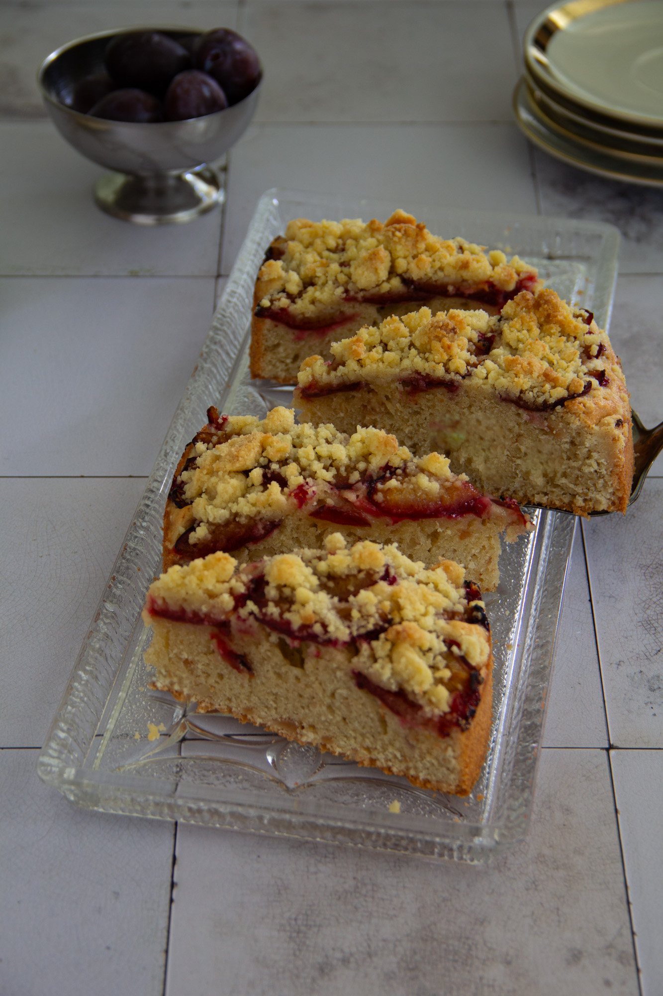 Naschkatze: Saftiger Zwetschgen-Mandel-Kuchen mit Streuseln Naschkatze: Saftiger Zwetschgen-Mandel-Kuchen mit Streuseln