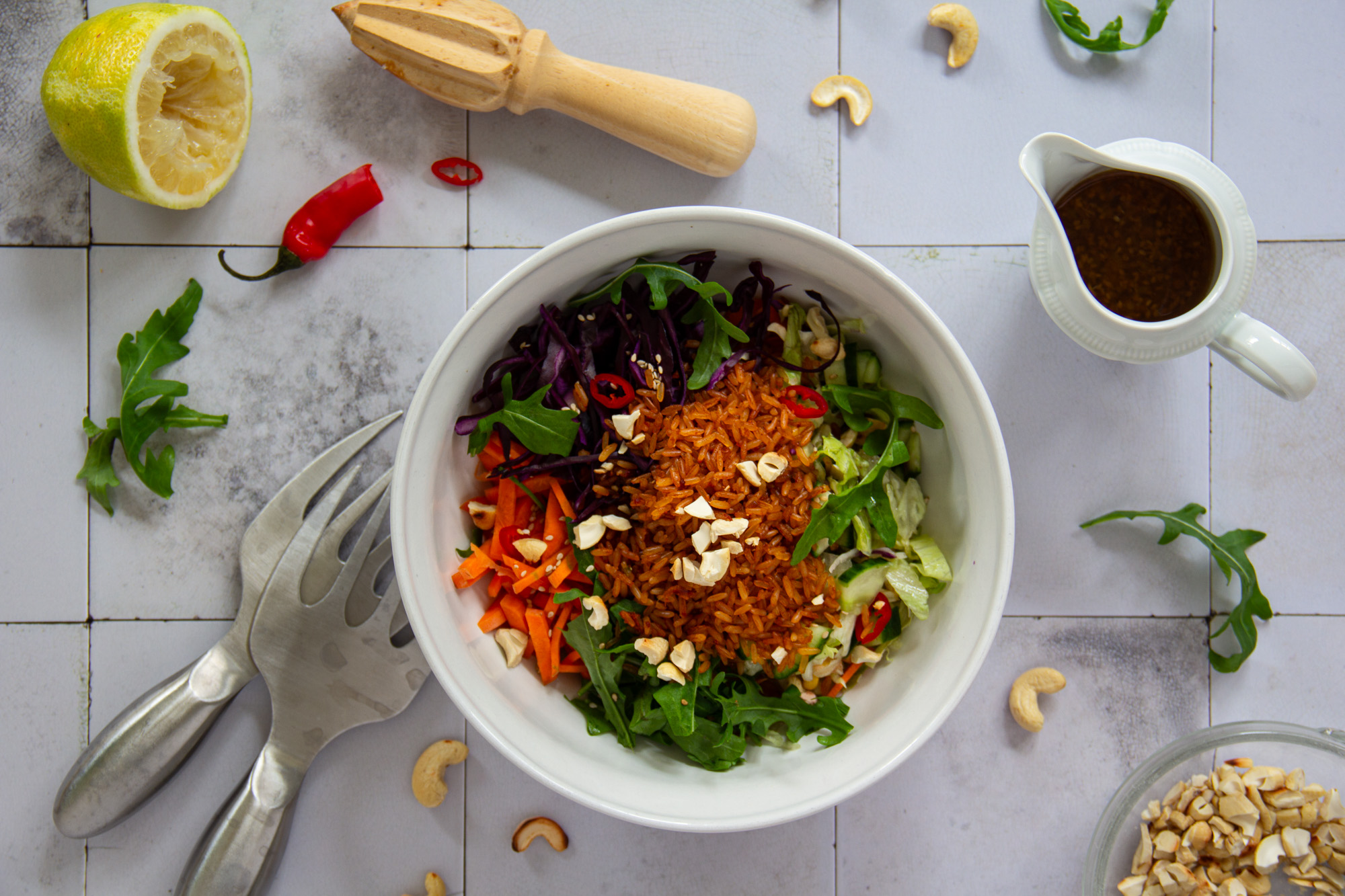 Buntes Reste-Essen: Crispy Rice Salad