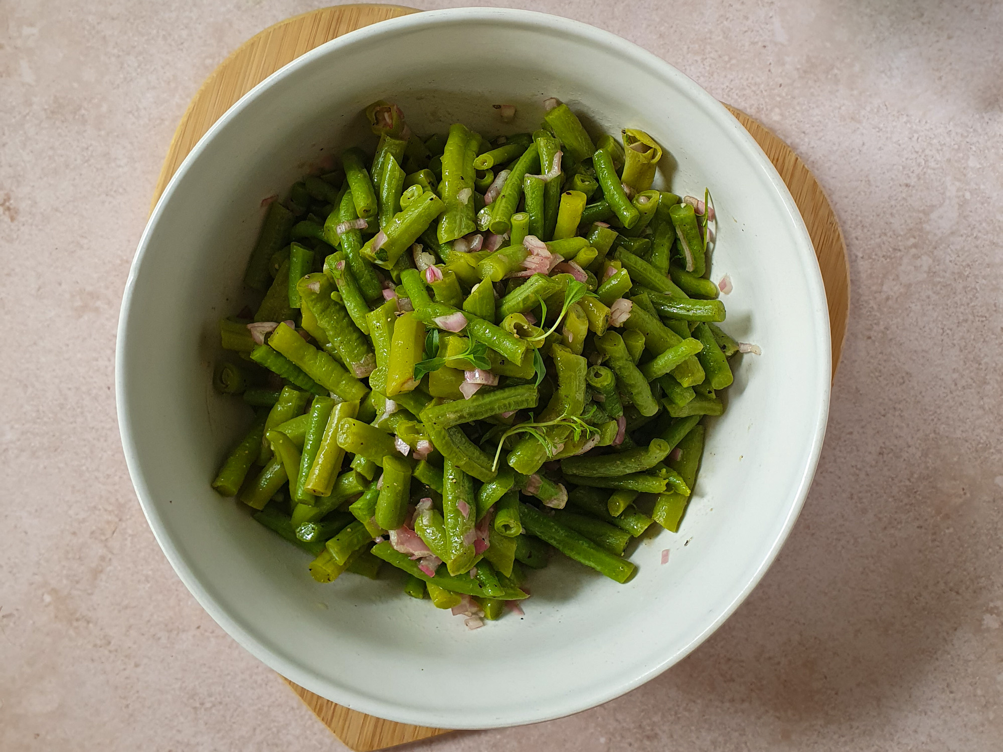 Bohnensalat aus Meterbohnen nach Naschkatzen-Papas Art