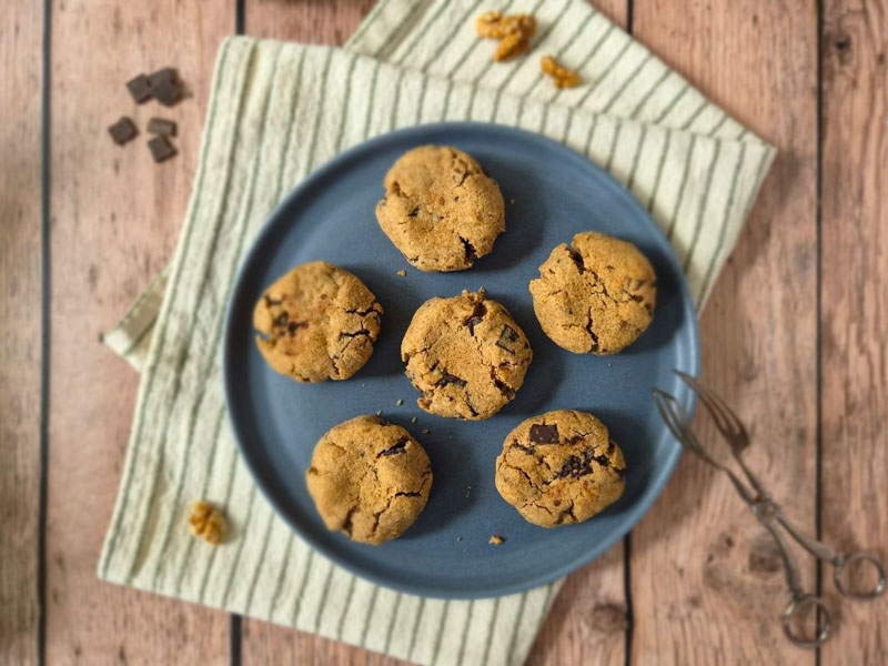 Buchweizen-Cookies mit Schokolade & Walnuss